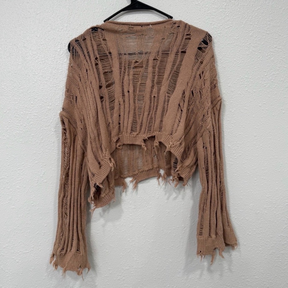 Zara cropped knit sweater Medium - Picture 2 of 3